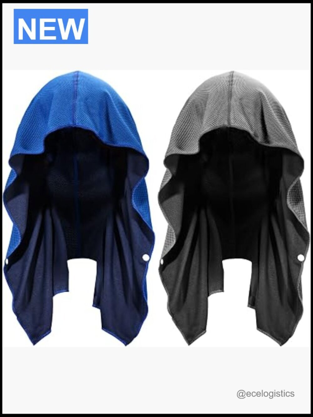 Cooling Hoodie Towel for Neck & Face - Quick Dry UPF 50+ Sport Towel